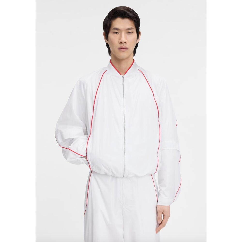 Nike x Jacquemus Men's White Track Jacket Size XXL Full Zip Windbreaker Athletic
